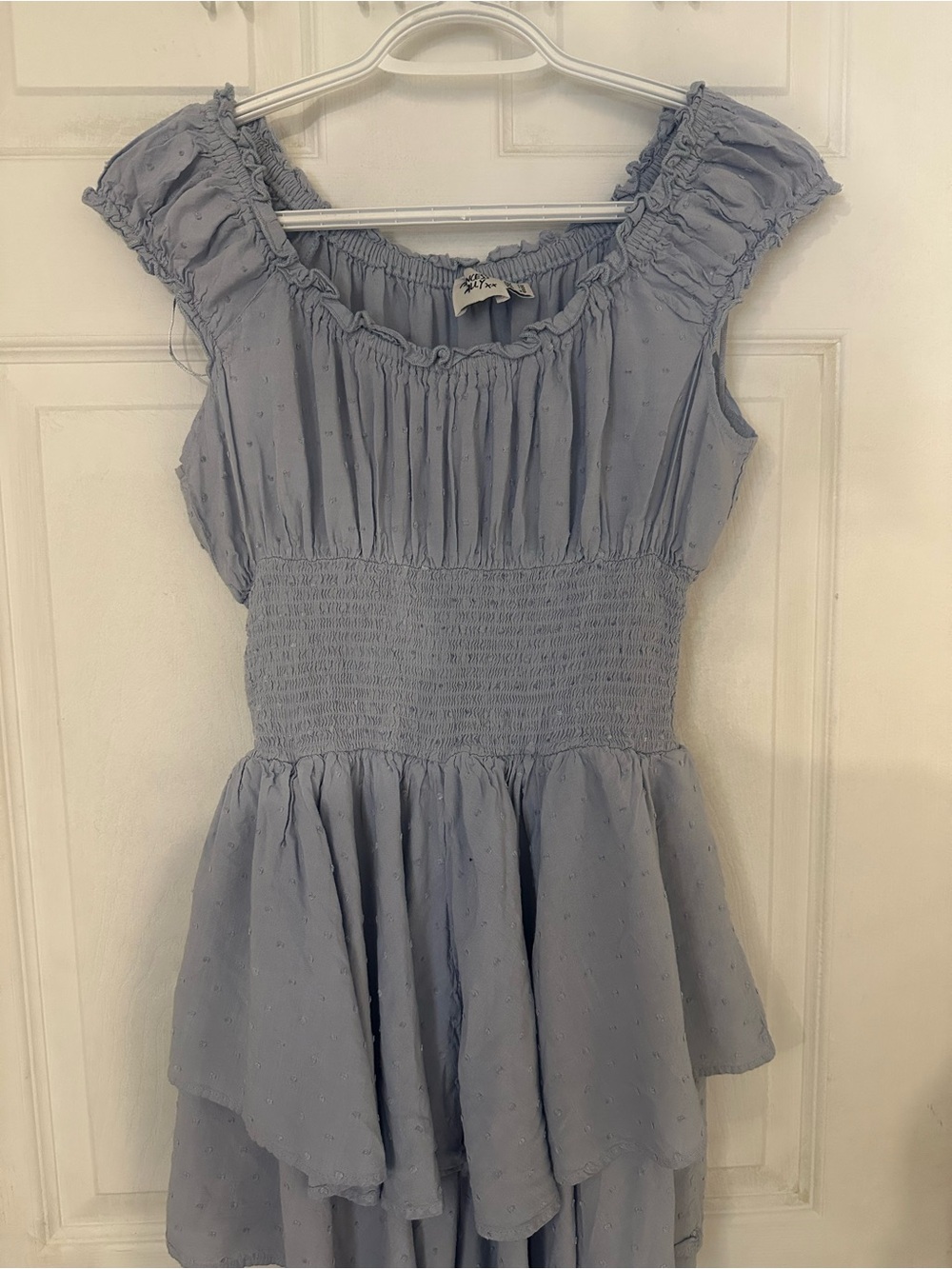 PRINCESS POLLY Light Blue Ruffled Women’s romper